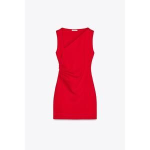 SHORT DRESS WITH RUCHING Red 0/3641/313/600/02